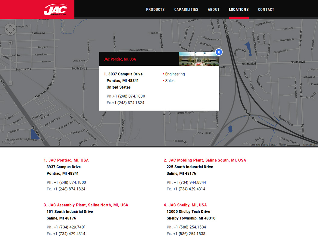 JAC Products Locations